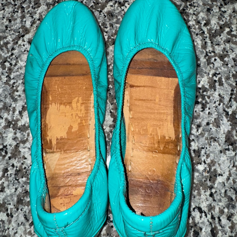 Tieks Blue Ballet Flats Suede Comfort Sz 10